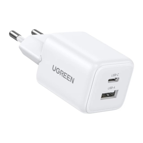 Мережевий зарядний пристрій UGREEN X514 20W 2-Port GaN Fast Charger EU White