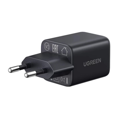Мережевий зарядний пристрій UGREEN X514 20W 2-Port GaN Fast Charger EU black