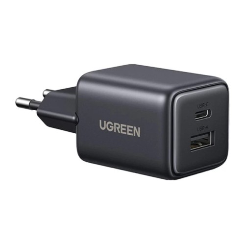 Мережевий зарядний пристрій UGREEN X514 20W 2-Port GaN Fast Charger EU black