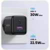 Мережевий зарядний пристрій UGREEN X516 30W 2-Port GaN Fast Charger EU Black