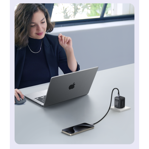 Мережевий зарядний пристрій UGREEN X513 30W USB-C GaN Fast Charger EU Black