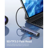 USB-хаб Baseus UltraJoy Series 7-Port HUB AIR Space Grey (Type-C to HDMI4K@60Hz*1+USB3.0*2+PD*1+SD/TF3.0*1+3.5mm*1)