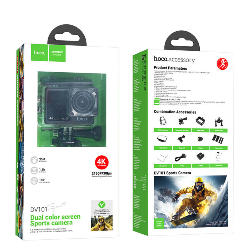 Екшн-камера HOCO DV101 dual color screen sports camera Black