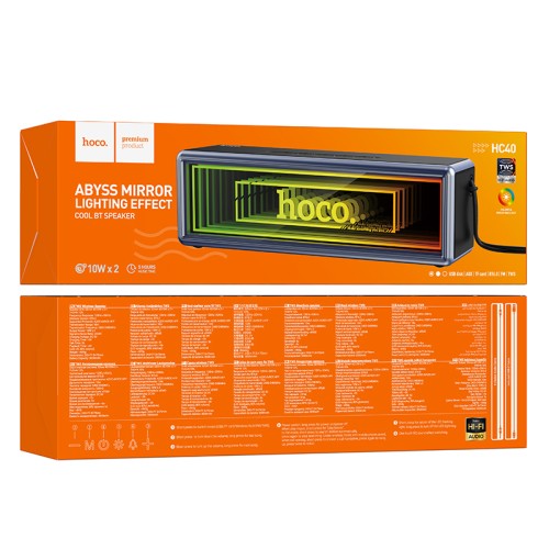 Портативна колонка HOCO HC40 Luz sports, 10W*2, Black