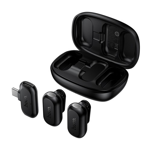 Бездротова мікрофонна система HOCO L26 Type-C Smart AI noise reduction wireless microphone Black