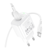 Мережевий зарядний пристрій з кабелем BOROFONE BAS42A Potential single-port QC3.0 charger set(Type-C) 18W White