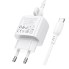 Мережевий зарядний пристрій з кабелем BOROFONE BAS42A Potential single-port QC3.0 charger set(Type-C) 18W White