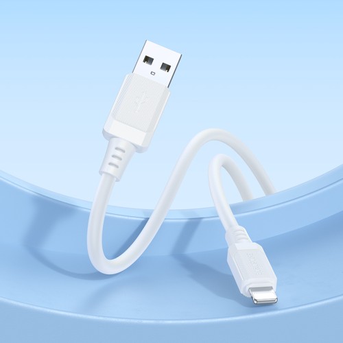 Кабель BOROFONE BX115 Lotto silicone charging data cable iP White