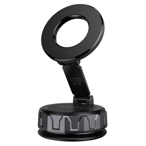 Автотримач для телефона BOROFONE BH140 Gloria vacuum suction cup magnetic ring holder(multi-scene) black metal gray