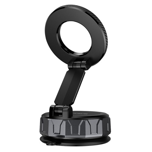Автотримач для телефона BOROFONE BH140 Gloria vacuum suction cup magnetic ring holder(multi-scene) black metal gray