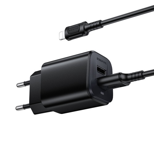 Мережевий зарядний пристрій BOROFONE BAS81A Star dual-port charger set (Type-C) (EU) Black