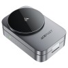 Бездротовий зарядний пристрій ACEFAST E22 Desktop 3-in-1 Wireless Charging holder Metal Gray
