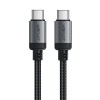 Кабель ACEFAST C20-03 USB-C to USB-C aluminum alloy charging data cable Black