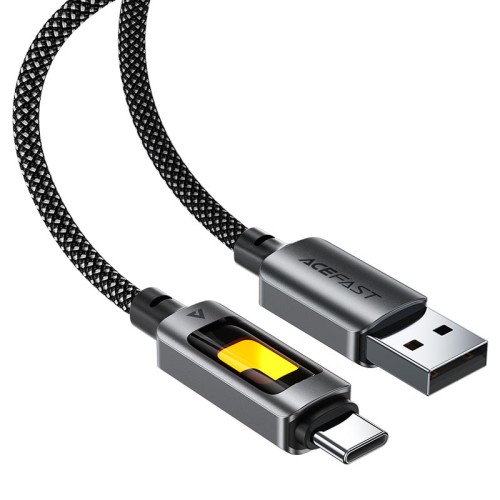 Кабель ACEFAST C21-04 USB-A to USB-C fantasy color series braided Charging data cable Black
