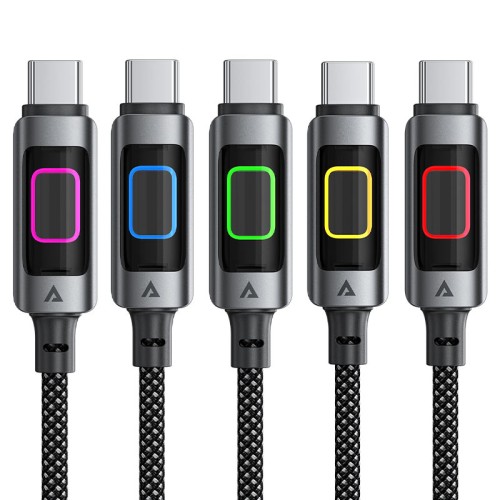 Кабель ACEFAST C21-04 USB-A to USB-C fantasy color series braided Charging data cable Black