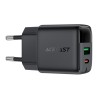 Мережевий зарядний пристрій ACEFAST A114 PD25W GaN charger (USB-A+USB-C) with digital display Black