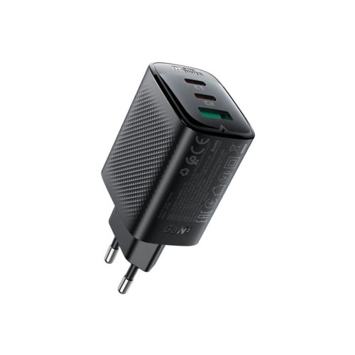 Мережевий зарядний пристрій ACEFAST A108 PD67W GaN (2*USB-C+USB-A) charger Black