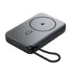 Зовнішній акумулятор ACEFAST M24-10000 22.5W magnetic fast charging power bank with holder and cable Metal Gray