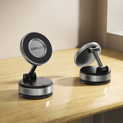 Автотримач для телефона ACEFAST E28 manual suction cup magnetic Phone holder, Metal Gray