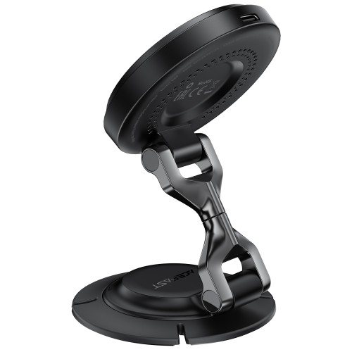 Автотримач для телефона з БЗП ACEFAST D65 magnetic folding wireless charging car holder Black