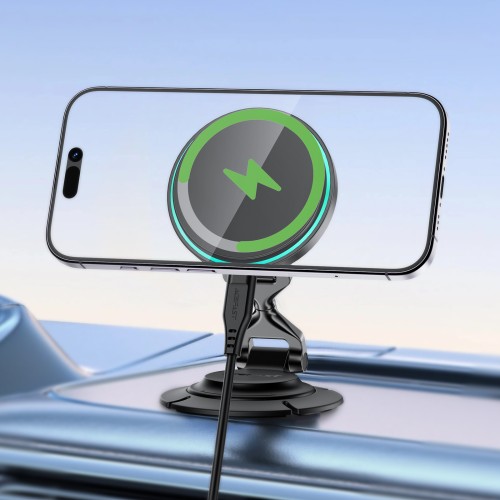 Автотримач для телефона з БЗП ACEFAST D65 magnetic folding wireless charging car holder Black