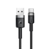 Кабель ACEFAST C22-04, USB to Type-C, 3A, 1.2m, Nylon Braid, Aluminum Alloy + TPE connectors, Black