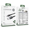 Кабель ACEFAST C22-04, USB to Type-C, 3A, 1.2m, Nylon Braid, Aluminum Alloy + TPE connectors, Black