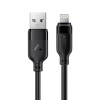 Кабель ACEFAST C16-06, USB to iP, 2.4A, 2m, TPE, TPU connectors, Black