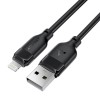 Кабель ACEFAST C16-06, USB to iP, 2.4A, 2m, TPE, TPU connectors, Black
