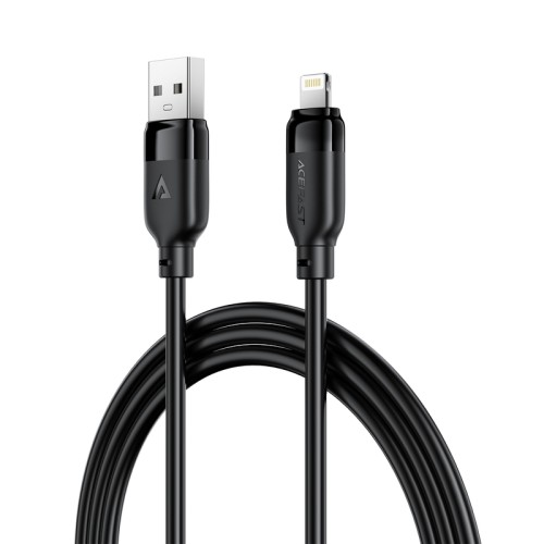 Кабель ACEFAST C16-06, USB to iP, 2.4A, 2m, TPE, TPU connectors, Black