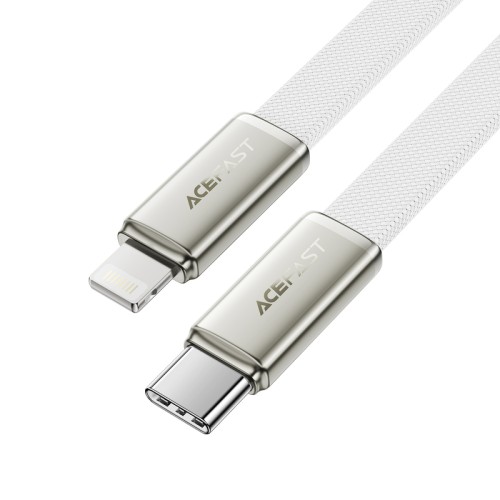 Кабель ACEFAST C24-01, USB to iP, 30W, 1.2m, Braided wire, Zinc alloy + TPE connectors, White