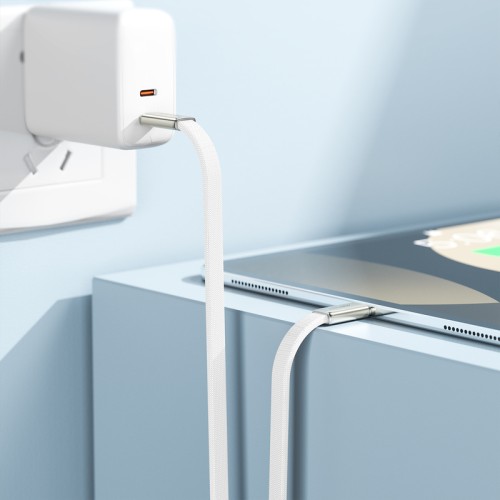 Кабель ACEFAST C24-01, USB to iP, 30W, 1.2m, Braided wire, Zinc alloy + TPE connectors, White