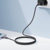 Кабель ACEFAST C23-01, USB to iP, 30W,1.2m, Nylon, Zinc alloy + TPE connectors, Black