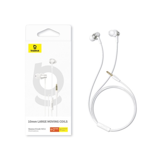 Навушники дротові Baseus Encok HZ11 (3.5mm)  Moon White