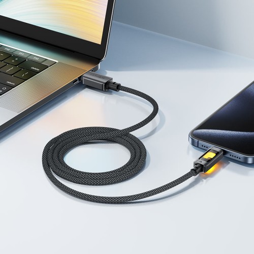 Кабель ACEFAST C21-03, Type-C to Type-C, 60W, 1.2m, Nylon, Aluminum Alloy connectors, Black