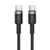 Кабель ACEFAST C22-03, Type-C to Type-C, 60W, 3A, 1.2m, Nylon Braid, Aluminum Alloy + TPE connectors, Black