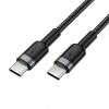 Кабель ACEFAST C22-03, Type-C to Type-C, 60W, 3A, 1.2m, Nylon Braid, Aluminum Alloy + TPE connectors, Black