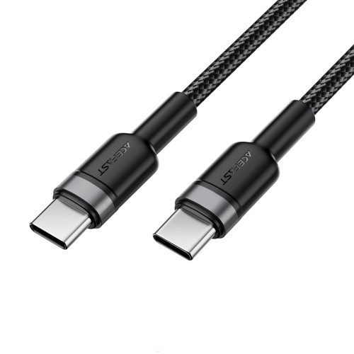 Кабель ACEFAST C22-03, Type-C to Type-C, 60W, 3A, 1.2m, Nylon Braid, Aluminum Alloy + TPE connectors, Black