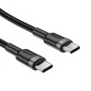 Кабель ACEFAST C22-03, Type-C to Type-C, 60W, 3A, 1.2m, Nylon Braid, Aluminum Alloy + TPE connectors, Black