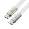 Кабель ACEFAST C24-03, Type-C to Type-C, 60W, 3A, 1.2m, Braided wire, Zinc alloy + TPE connectors, White