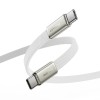 Кабель ACEFAST C24-03, Type-C to Type-C, 60W, 3A, 1.2m, Braided wire, Zinc alloy + TPE connectors, White