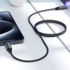 Кабель ACEFAST C19-03, Type-C to Type-C, 60W, 1.2m, Nylon Braid, Aluminum Alloy connectors, Black