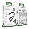 Аудіокабель ACEFAST J14 USB-C 2-in-1 charging audio adapter Black