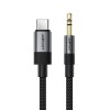 Аудіокабель ACEFAST J11 Type-C to 3.5mm male, nylon braid, 1m, Black