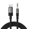 Аудіокабель ACEFAST J11 Type-C to 3.5mm male, nylon braid, 1m, Black