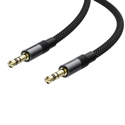 Аудіокабель ACEFAST J10 3.5mm male to 3.5mm male, nylon braid, 1m, Black