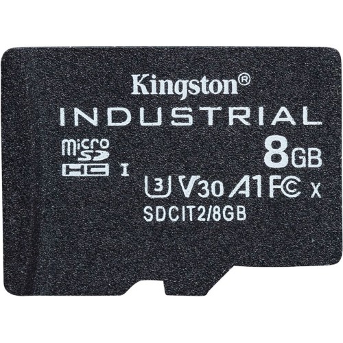 microSDHC (UHS-1 U3) Kingston Industrial 8Gb class 10 V30 А1 (adapter SD)