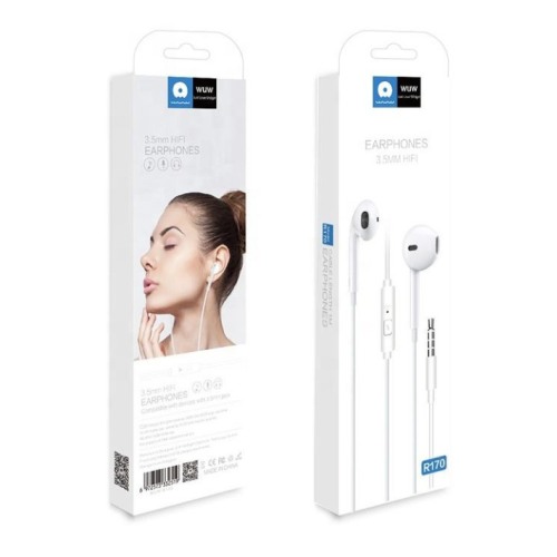 Навушники дротові WUW R170 (3.5mm) White