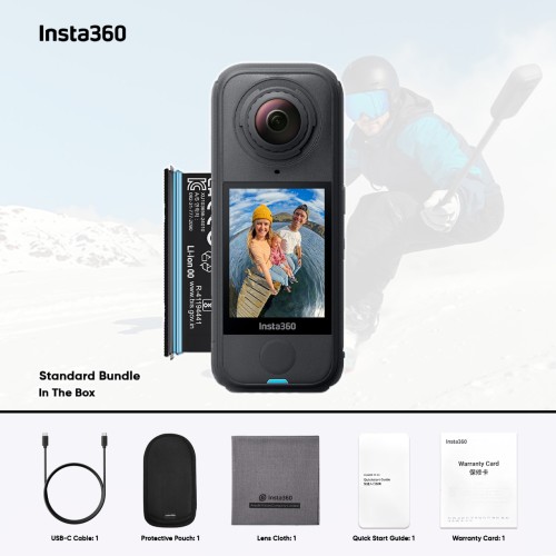 Екшн-камера Insta360 X4 Air Standard Bundle  (Black)