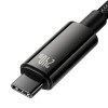 Кабель Baseus Tungsten Gold Fast Charging Data Cable Type-C to Type-C 240W 3m Black